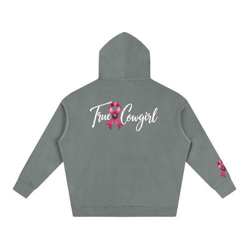 October Breast Cancer Awareness Hoodie in Grey